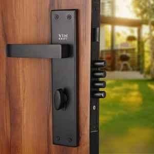 VIN KRAFT 10 inch 60mm Stainless Steel Black Oxide Mortise Door Lock Handle Set with 3 Keys, ML104-10CY-OSK-BLACK