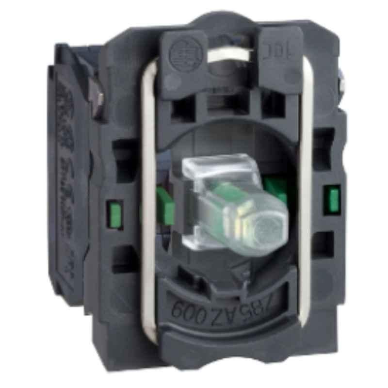 Schneider Harmony 24V 2NO Green Light Block with Body Fixing Collar & Integral LED, ZB5AW0B33