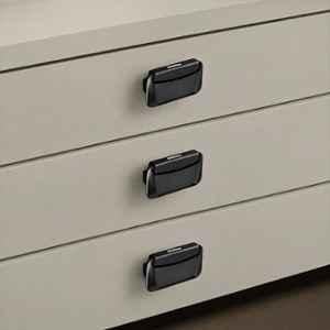 Plantex 3 inch Zinc Black Drawer Kadi for Home & Office, APS-DTK-295 (Pack of 3)