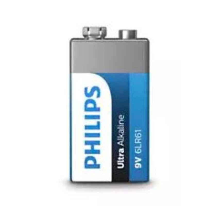 Buy Philips 6LR61E1B/97 9V Ultra Alkaline 9V Battery, (Pack of 5 ...
