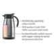 Borosil 1L Stainless Steel Silver Vacuum Insulated Teapot, FLKT1LSSB11