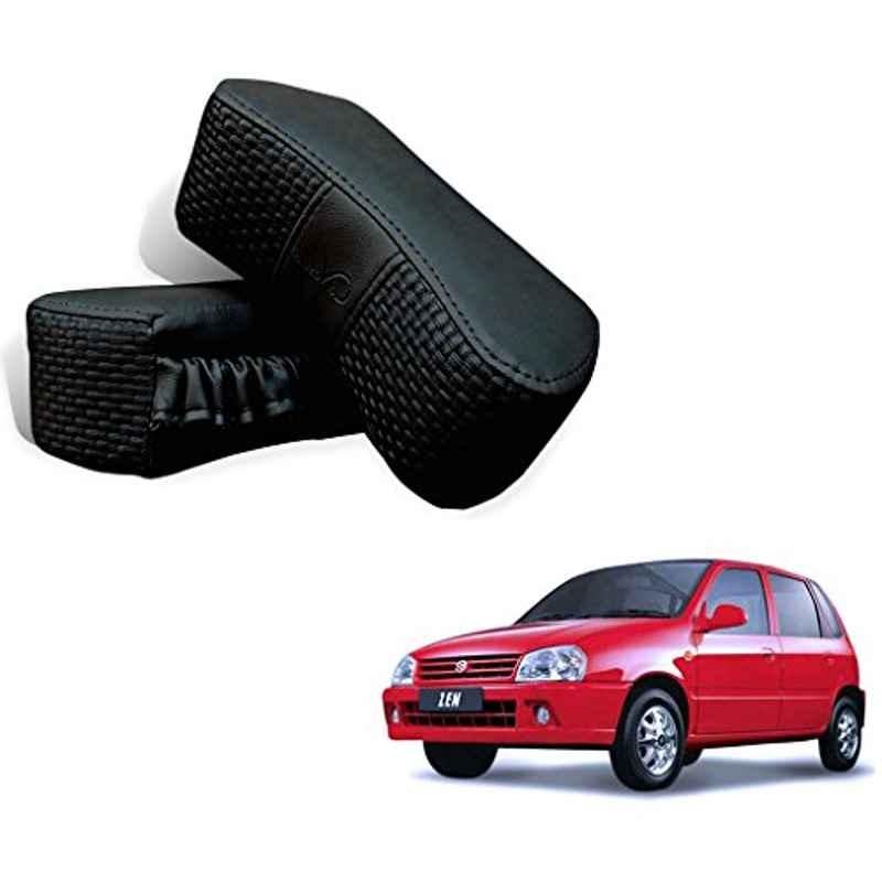 Kozdiko 2 Pcs Memory Foam Black Car Vastra Neck Rest Cushion Set for Maruti Suzuki Zen, koz_5317