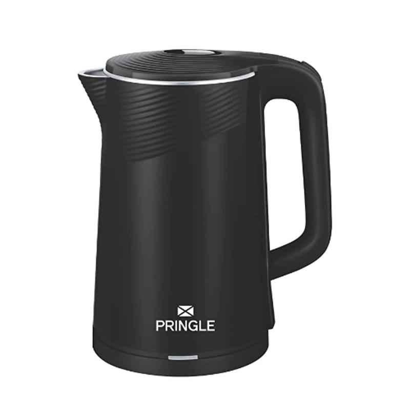 Pringle Aster 2L 1500W Stainless Steel Black Cordless Electric Kettle