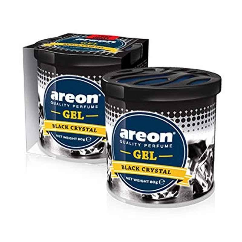 Areon GCK12 Black Crystal Gel Car Air Freshener (Pack of 2)