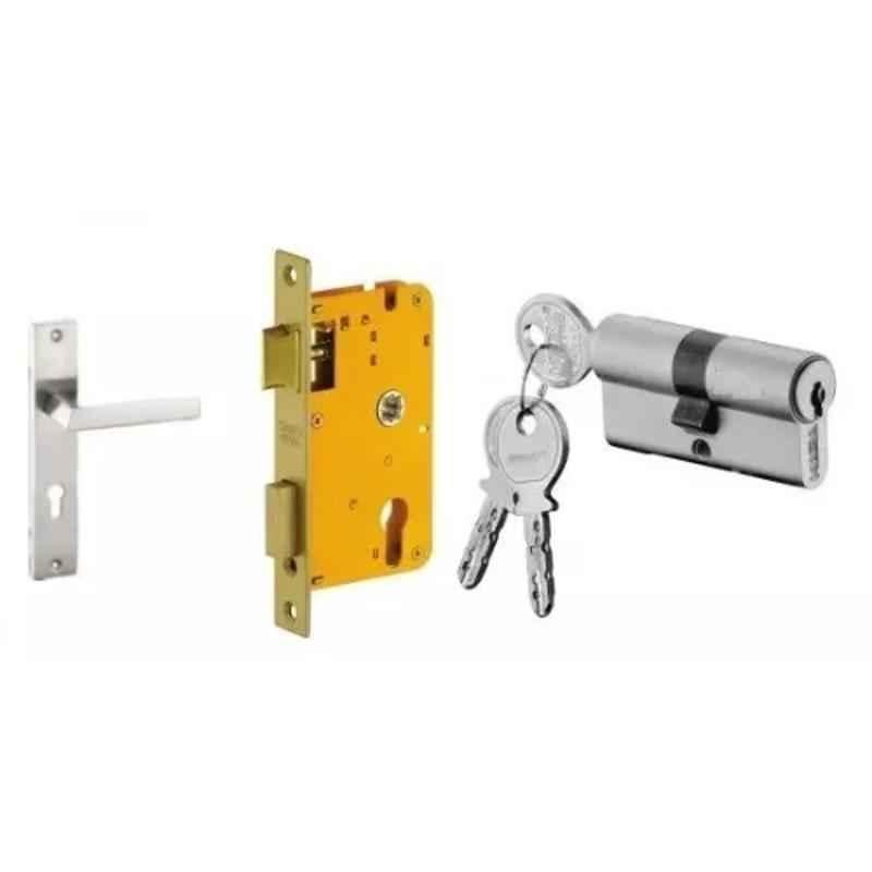 Dorset HL Series Fabio 60mm Stainless Steel Door Handle Lock Set with Both Side Key Cylinder (Pack of 3)
