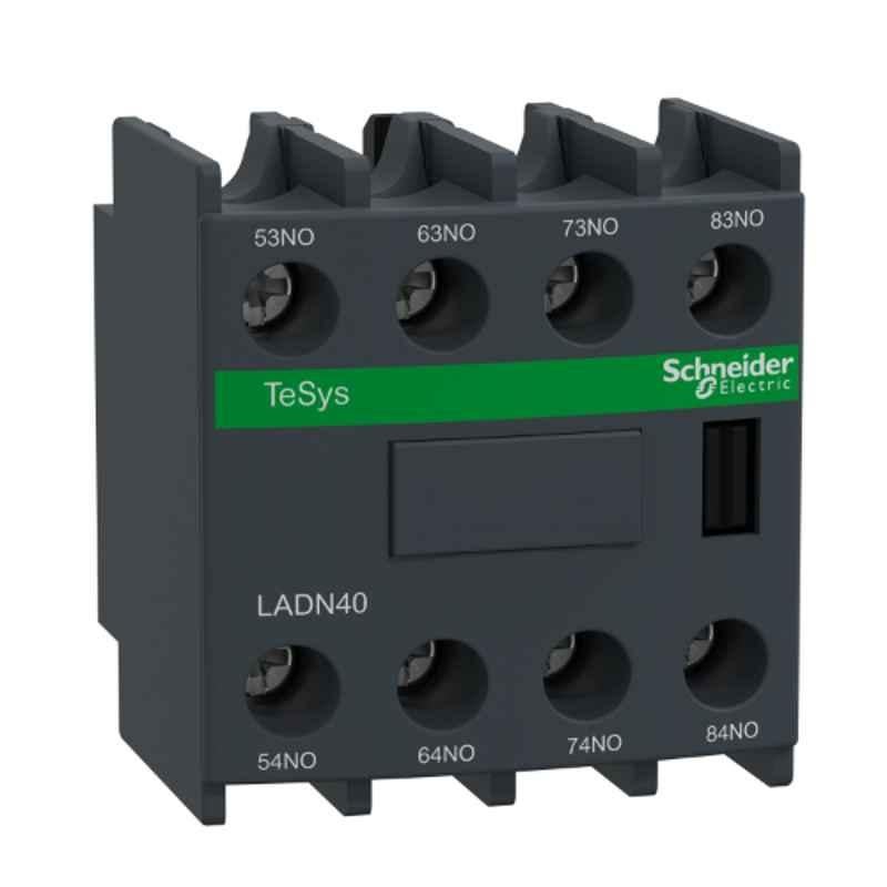Schneider TeSys 4-NO Auxiliary Contact Block, LADN40