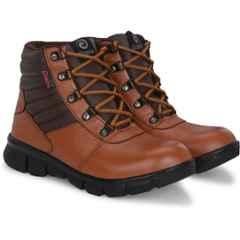 Ozarro Genuine Leather Steel Toe Tan Safety Shoes, S4453, Size: 8