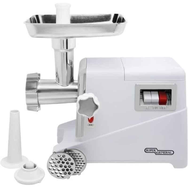 Super General 1400W White 3-in-1 Electric Meat Grinder, SGMG-86-Y