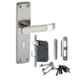 Atom Jupiter Stain Finish Double Stage Mortise Lock Set with 3 Keys