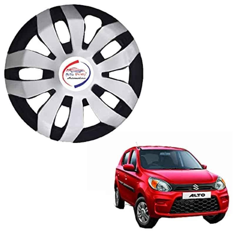 Buy Auto Pearl 4 Pcs 12 inch ABS Silver & Black Press Type Hubcap Wheel
