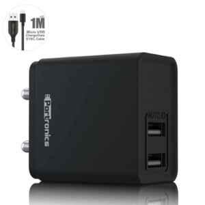 Portronics Adapto 649 2.4A Charger with Dual USB Ports, POR 649