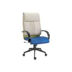 Paradise 53.3x53.3x76.2cm Mild Steel White & Blue High Back Revolving Chair, PME-4026