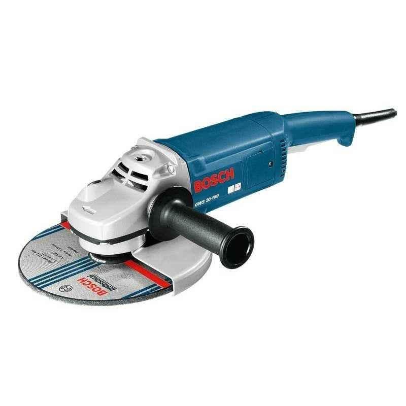 Bosch Combo of GWS 20-180 Heavy Duty Angle Grinder & 5 Pieces 7 Inch Grinding Wheel