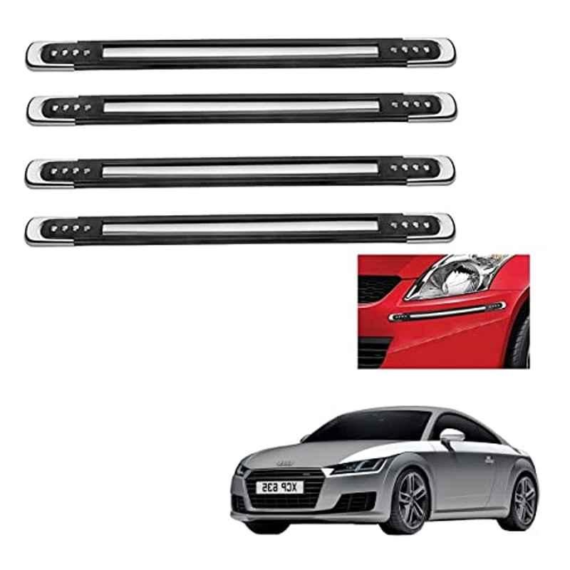Kozdiko 4 Pcs Black Designer Car Bumper Protector Guard Set for Audi TT