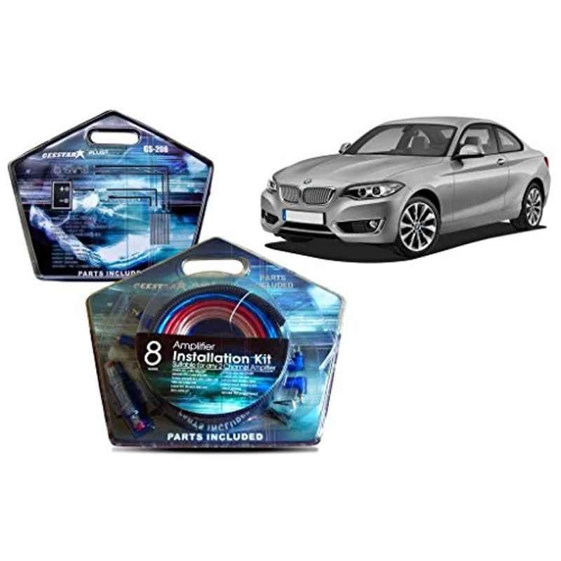 Auto Pearl Geestar Plus 8 Guage 2 Channel Amplifier Full Installation Kit for BMW 2 Series, GS-208