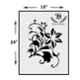 Kayra Decor 16x24 inch PVC Swirl Floral Wall Design Stencil, KHS365