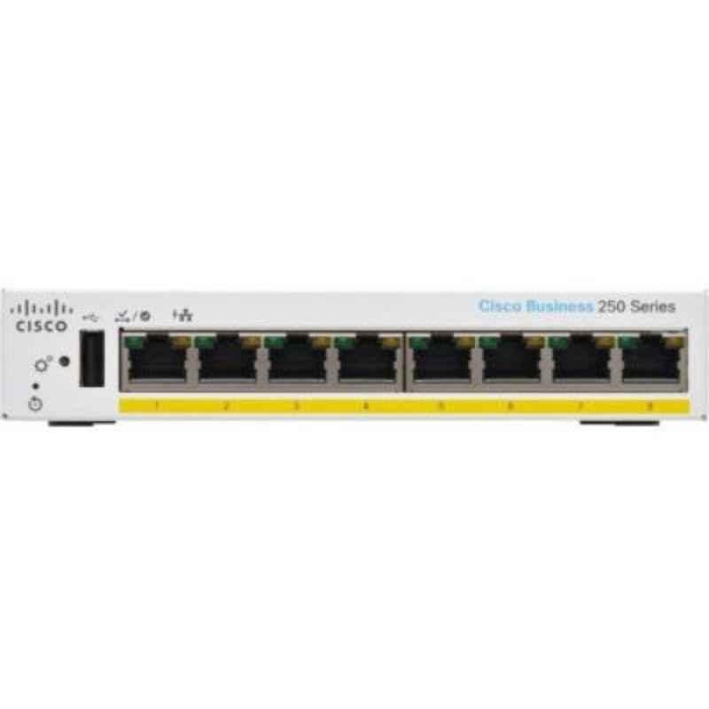 Cisco Business 250 Series 24 Ports GE Partial PoE 4x1G SFP White Smart Network Switch, CBS25024PP4G