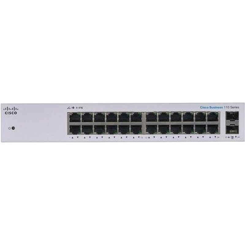 Cisco CBS110 24-Port GEI 2x1G SFP Shared Unmanaged Switch, CBS110-24T-EU