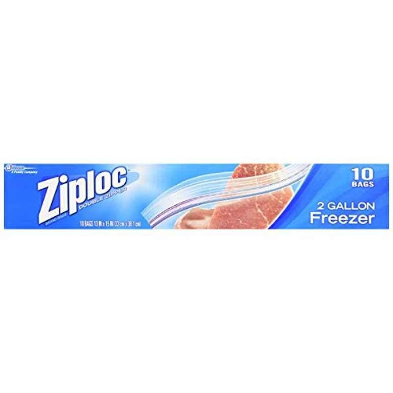 Ziploc 10Pcs 15x13 inch Plastic Jumbo Freezer Bag, 1132