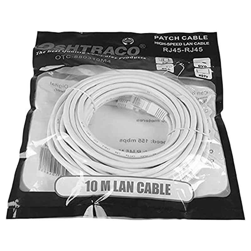 Oshtraco 10m White High Speed LAN Cable