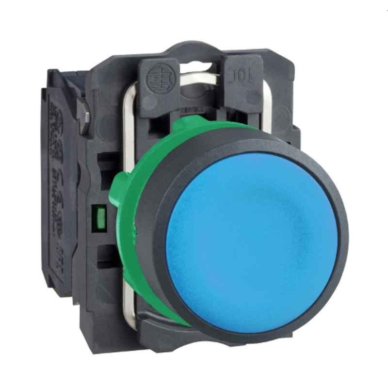 Schneider 22mm 1-NO Blue Flush 10A Push Button, XB5AA61