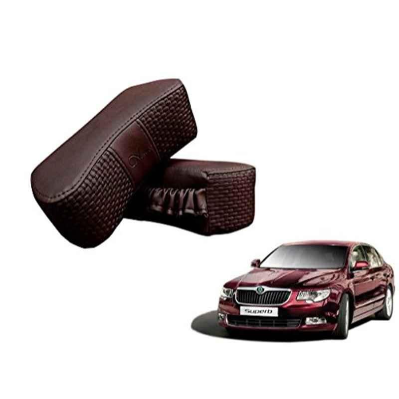 Kozdiko 2 Pcs Memory Foam Cola Neck Rest Cushion Pillow Set for Skoda Superb