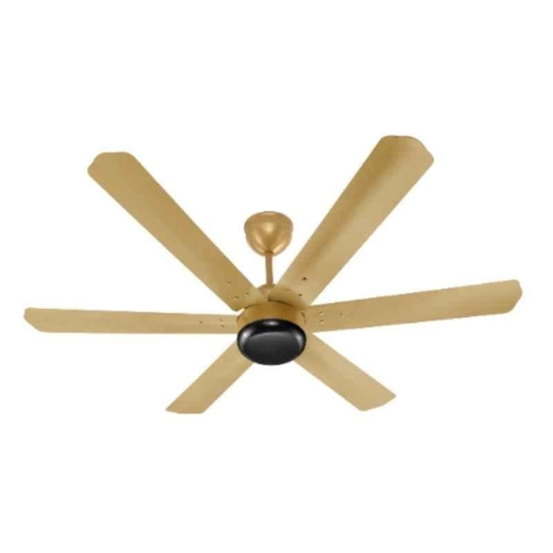 Airelec Gloria Brassica Bird 32W 310rpm 5 Star Metallic Golden 6 Blade BLDC Ceiling Fan with Remote & 2 Years Warranty, AIRCFB4-02, Sweep: 1200 mm