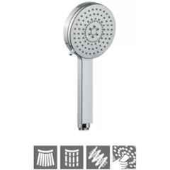 ProHome Plastic Silver Chrome Finish Round Hand Shower Head for Bathroom