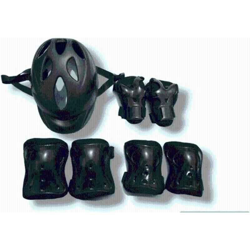 STYRKR Plastic & EVA Foam Black Kids Protective Skating Guard Kit (Medium) Skating Guard Skating Kit