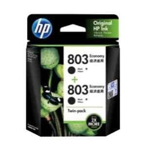 HP 803 Dual Pack Economy Black Ink Cartridges, 3YP94AA