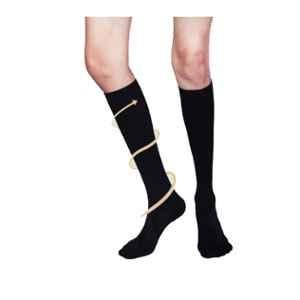 Sorgen Premium Microfiber Beige Travel Support Socks, SPTSS0311, Size: S
