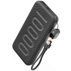 Ambrane Stylo N10 10000mAh Black Fast Charging Power Bank with In-Built Cable