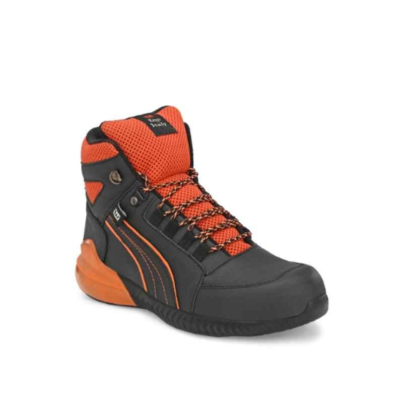 Eego Italy Leather Steel Toe Orange Work Safety Boots, Size: 6, WW-93