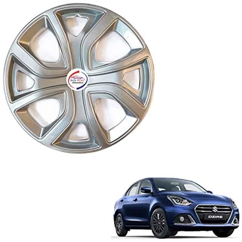 Auto Pearl 4 Pcs 14 inch ABS Press Type Hubcap Wheel Cover Set with Retention Ring for Maruti Suzuki Dzire 2020