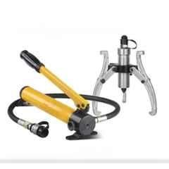 Nutronics 10 Ton Steel Yellow Split Hydraulic Gear Puller with CP 180 Hand Pump, NS HP-10T