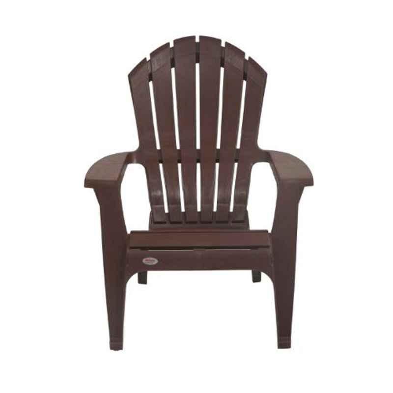 Buy Supreme Relax Plastic High Back Globus Brown Chair with Arm Pack of 2 Online At Best Price On Moglix