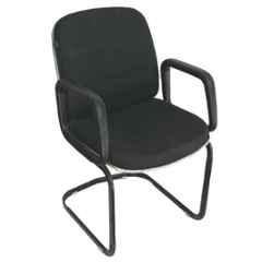 Arko Black Medium Steel Low Back Fixed Push Back Visitor Chair, SIM-B