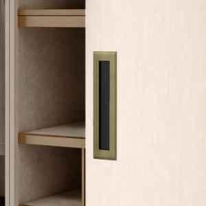 Plantex Sliding Door Handle/Concealed Handle for Sliding Door/224mm Concealed Handle for Wardrobe/Kitchen Cabinet (Brass Antique)