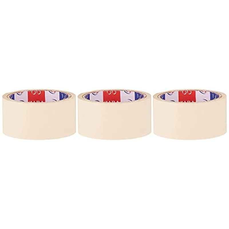 Generic WHD1340 20yardsx2 inch Paper Brown Masking Tape (Pack of 3)