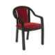 Supreme Ornate Black & Red Chairs With Lacquer Finish (Pack of 2)