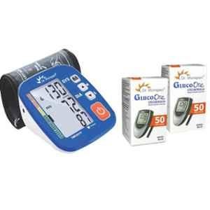 Dr. Morepen BP-02-XL Blood Pressure Monitor & BG-03 Gluco One 100 Test Strips Combo