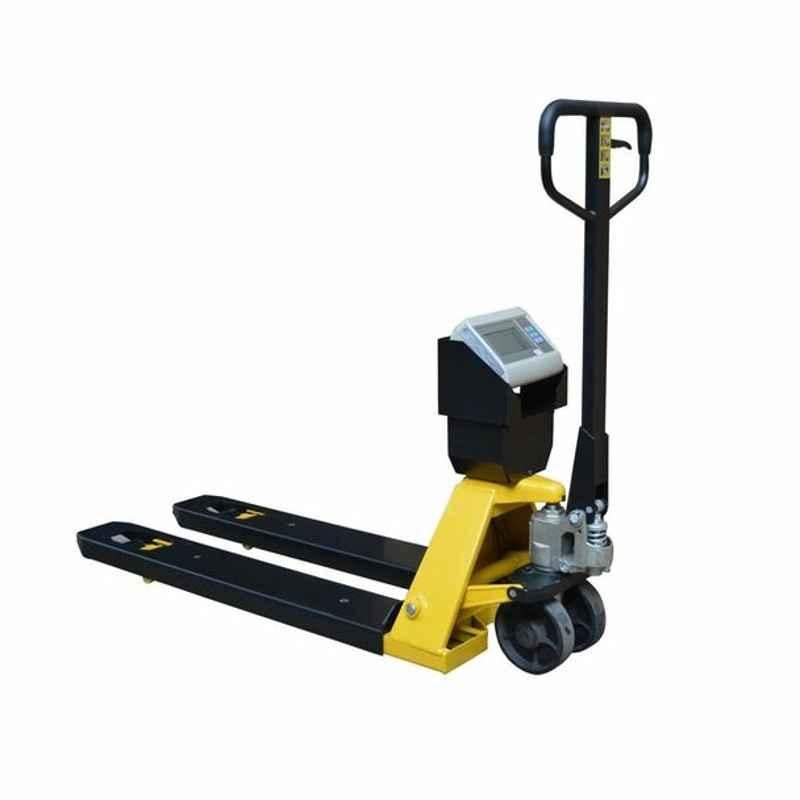 Eagle 2500kg Yellow & Black Hydraulic Pallet Truck with Digital Scale, PLT-PAL-S-T6