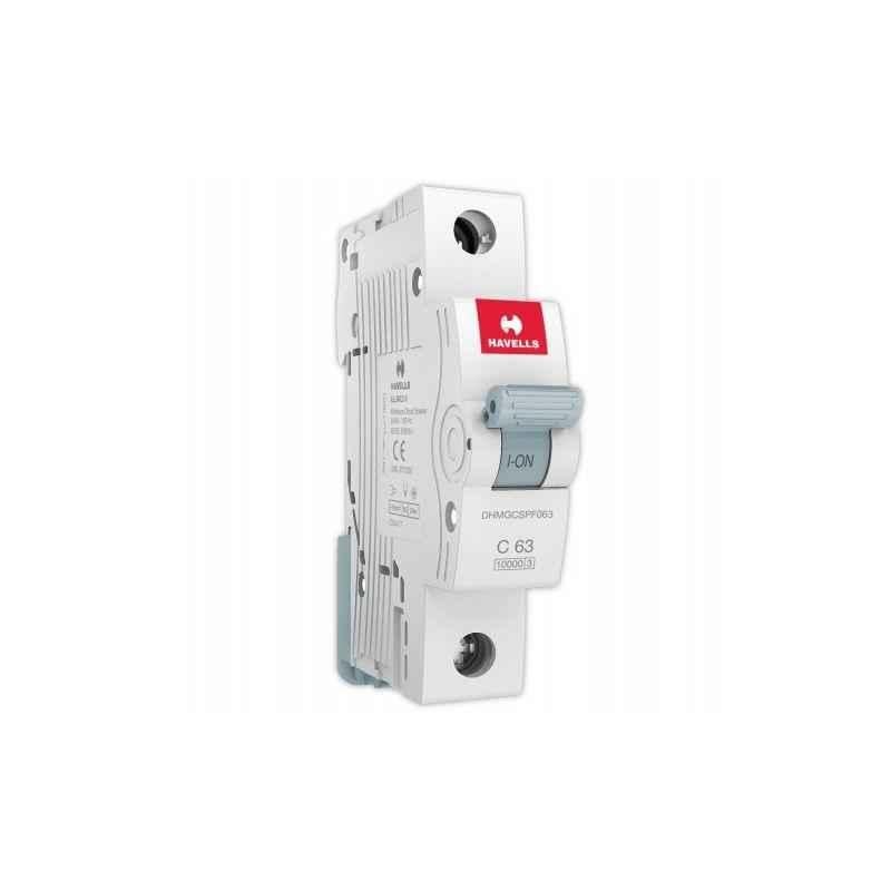 Havells Euro-II 63A Single Pole C Curve MCB, DHMGCSPF063
