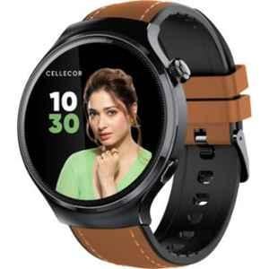 Cellecor GLOW M8 Pro 1.43 inch 466x466p HD AMOLED Round Black & Green Smart Watch with 5 Days Battery Backup