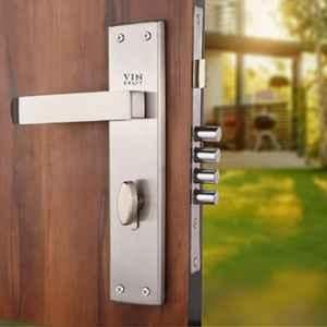 VIN KRAFT 10 inch 60mm Stainless Steel Satin Mortise Door Lock Handle Set with 3 Keys, ML104-10CY-OSK
