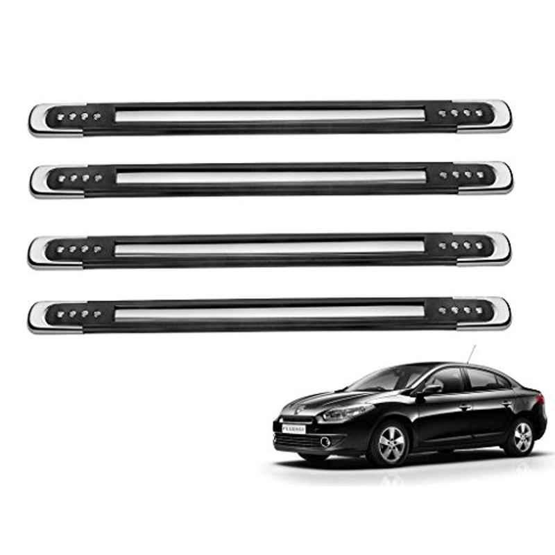 Kozdiko 4 Pcs Designer Black Bumper Protector Set for Renault Fluence, Koz-27290