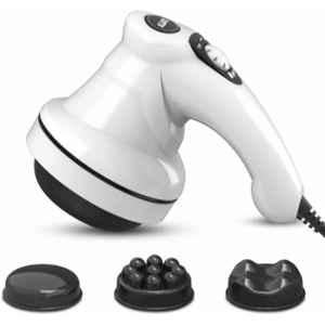 AGARO Atom 28W Electric White Handheld Full Body Massager with 3 Massage Heads, 33225