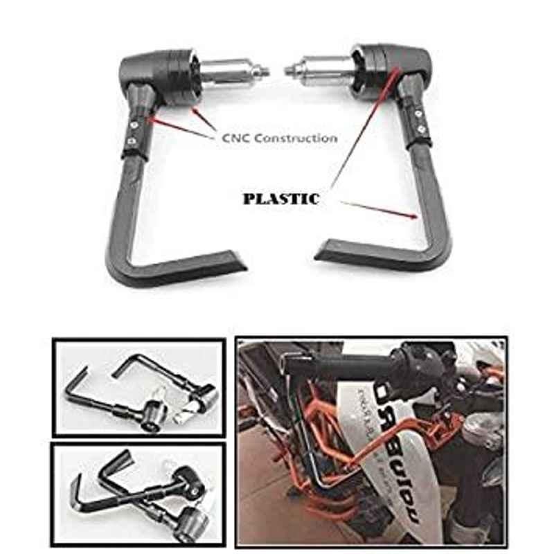 AOW Motorcycle Lever Hand Guards 7/8 inch Brake Clutch Lever Protector Hand Guard Black Universal for All Bikes Q-3
