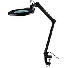 Optike 4X 14W 5 inch Black Industrial ESD+UV Magnifying LED Lamp with Articulating Arm, KML9006UV