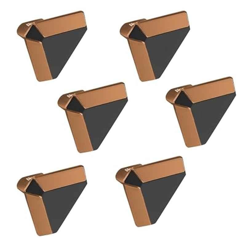 Plantex Knobs for Drawer/Drawer Knobs/Triangle Knob for Cabinets/Drawer Handle/Pull-Push Knob for Kitchen/Bedroom Drawers (Pack of 6) SH-431, Rose Gold & Grey